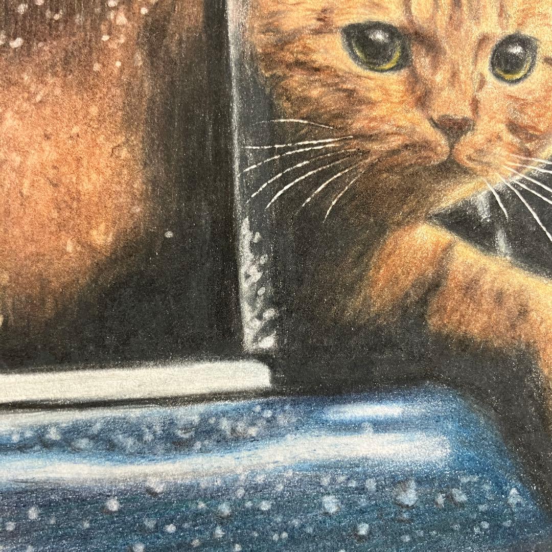 “迎えにきたニャ” 色鉛筆画