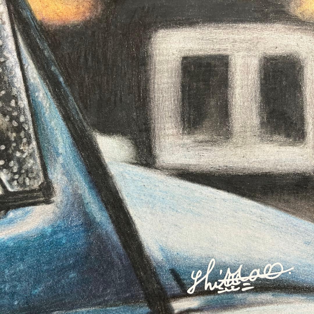 “迎えにきたニャ” 色鉛筆画