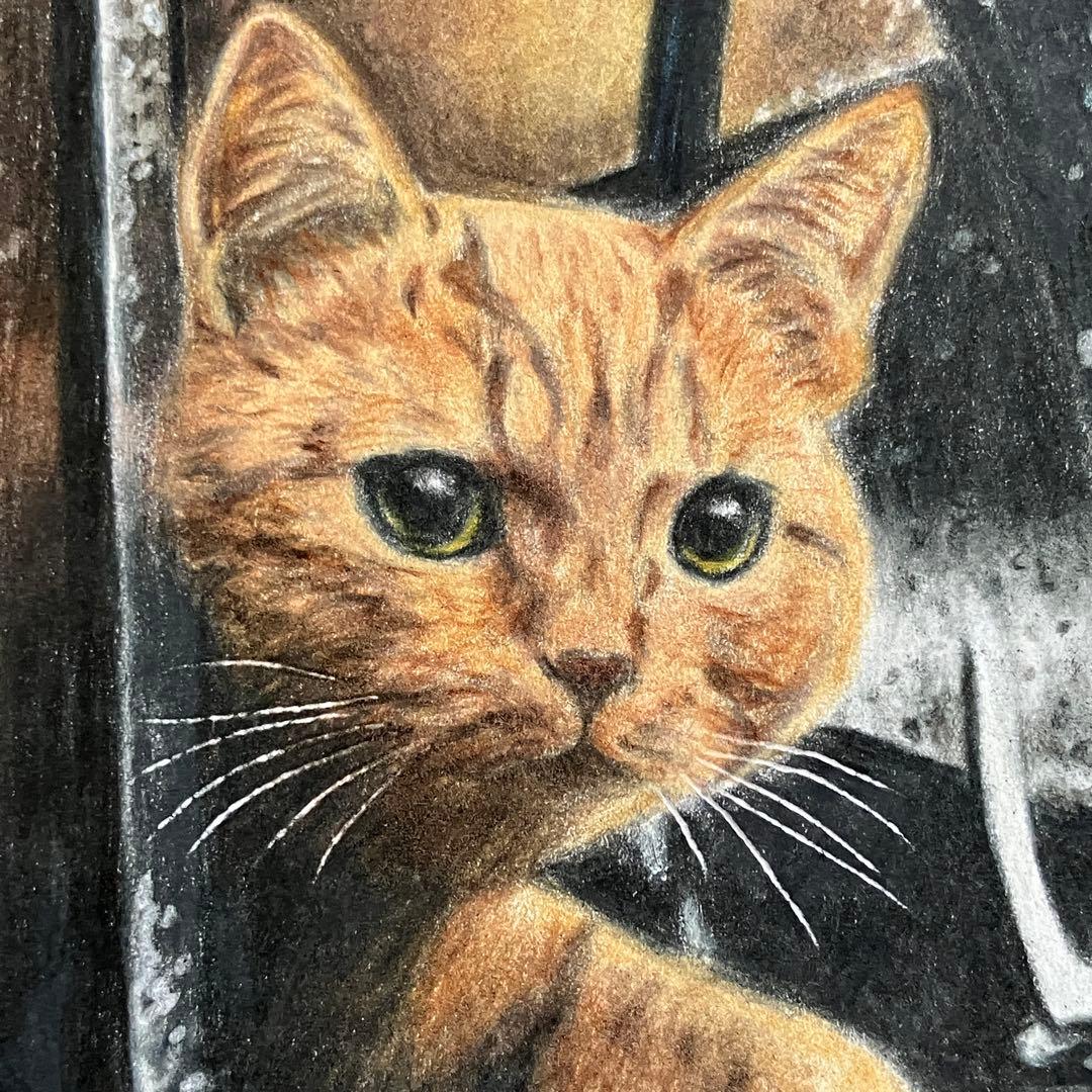 “迎えにきたニャ” 色鉛筆画