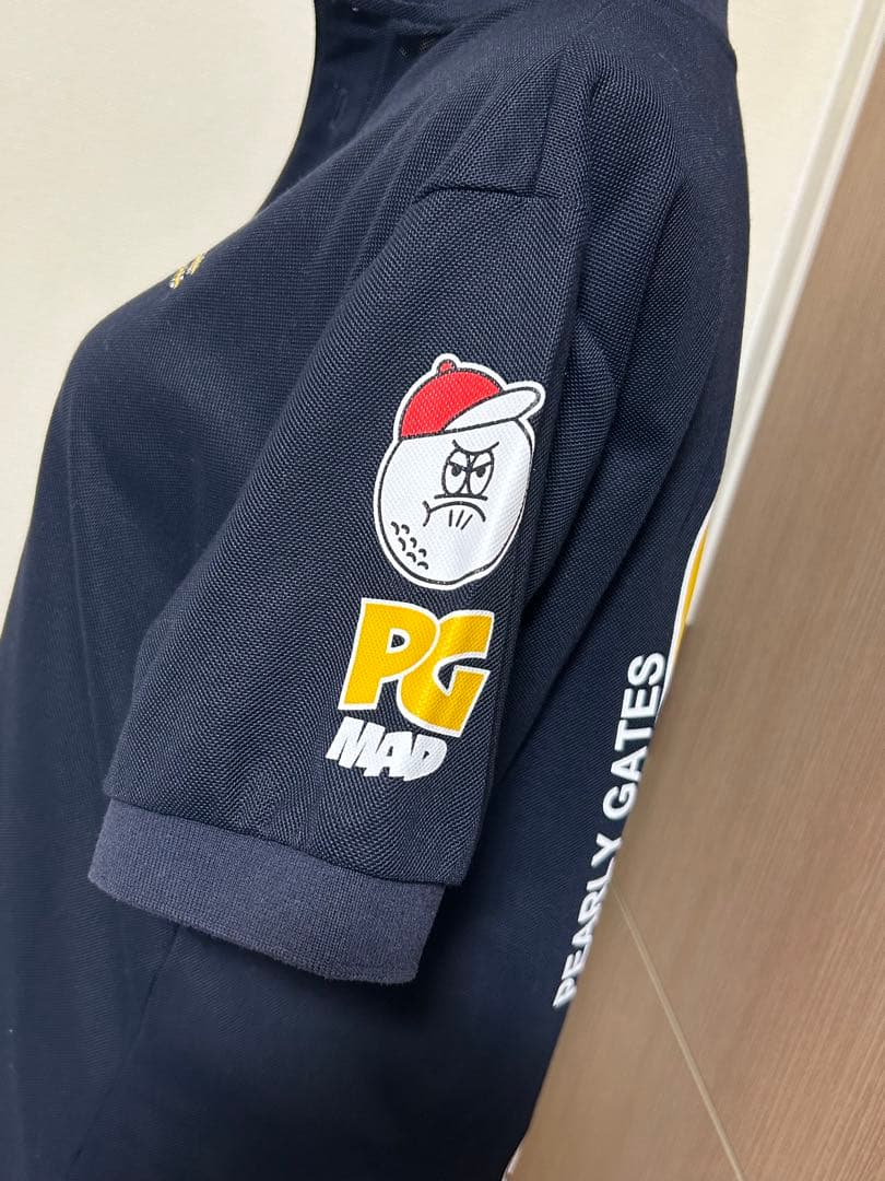 PEARLY GATES メンズポロシャツ ネイビー　サイズ5 ほぼ未使用品
