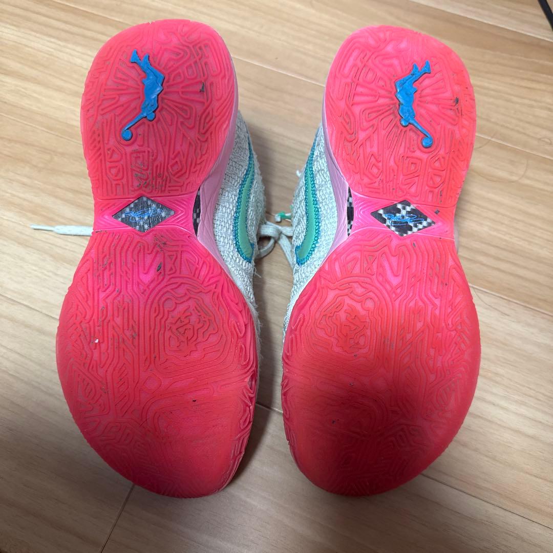 Nike バスケットボールシューズ グレー/ピンク/オレンジ