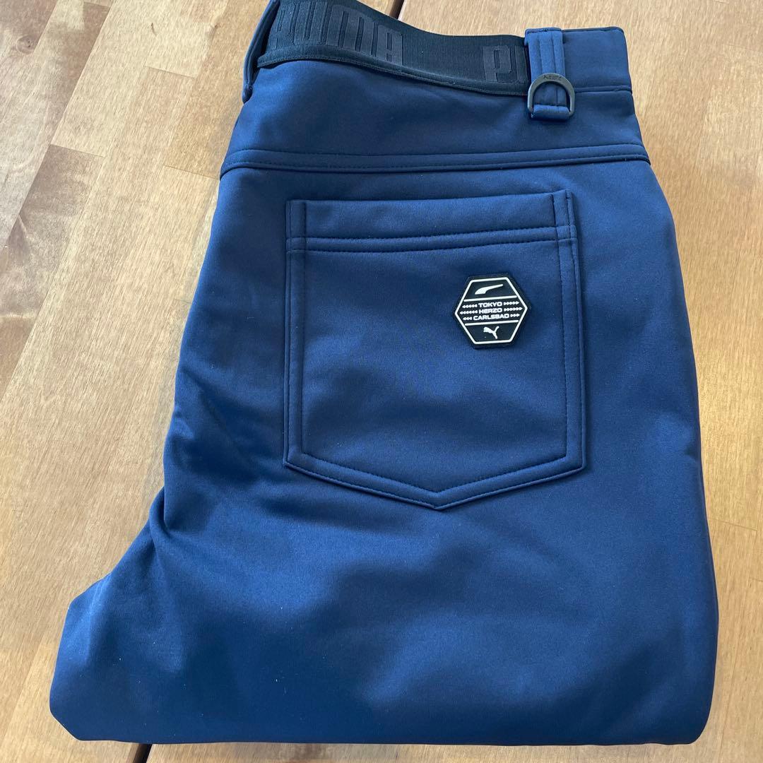 PUMA GOLF セットアップ スウェット＋テーパードパンツ ネイビー 上下