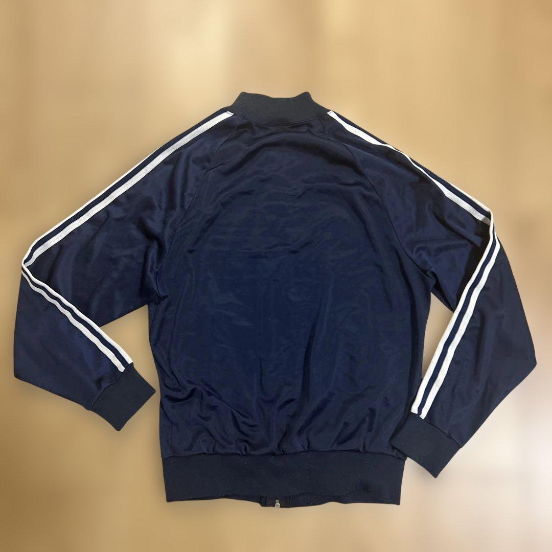 adidas made in USA ジャケット　ネイビー　Sサイズ　80s