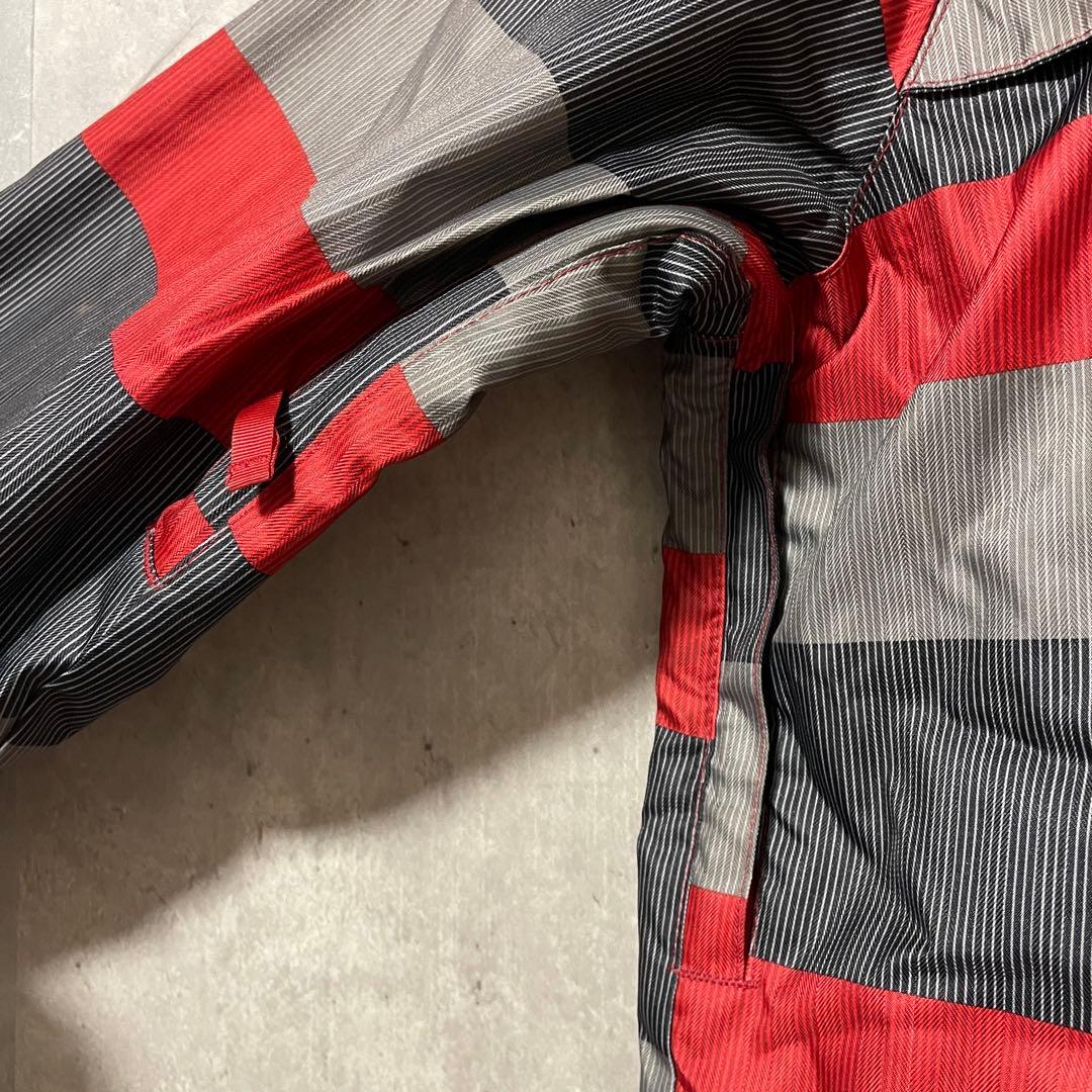 Burtonバートンスキーウェアスノーボードジャケットパーカー灰色グレー赤レッド