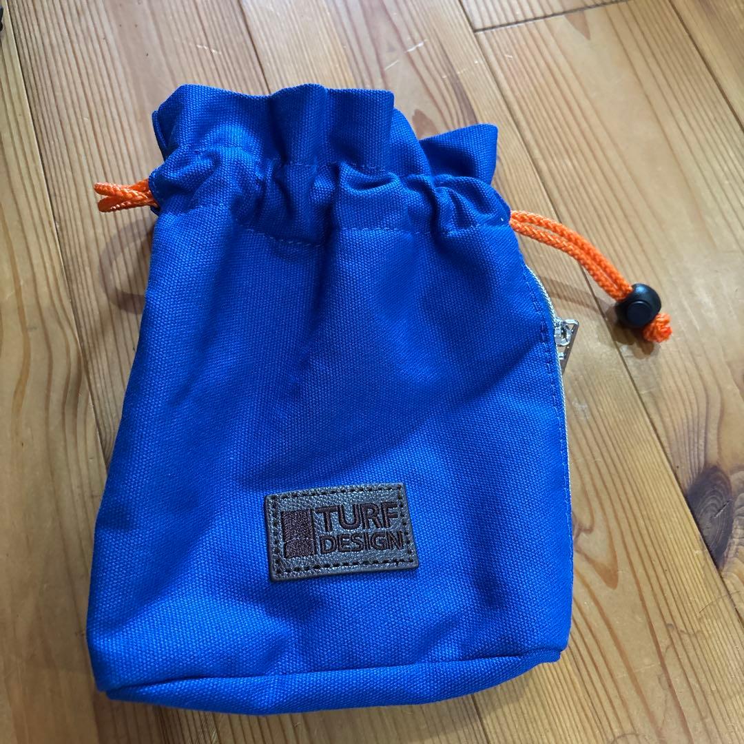 TURF DESIGN キャディバッグ オレンジ/青