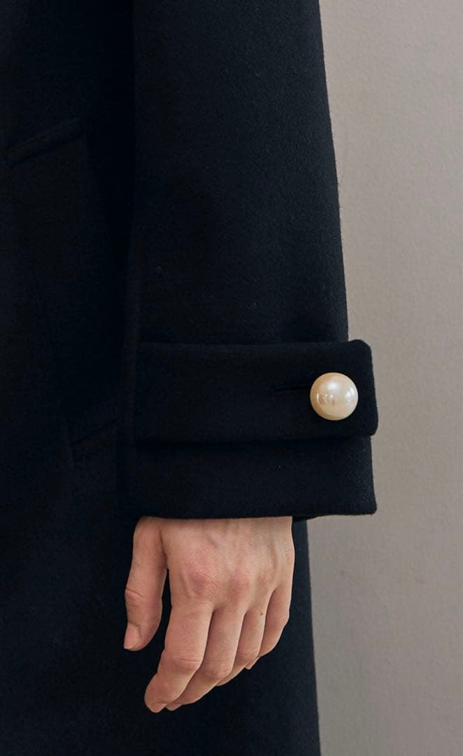 美品 Stina スティナ クローゼット ウール パールボタンコート36 完売品