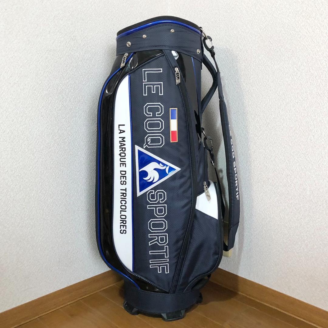【美品】 ルコックスポルティフ キャディバッグ カート型 6分割 ネイビー