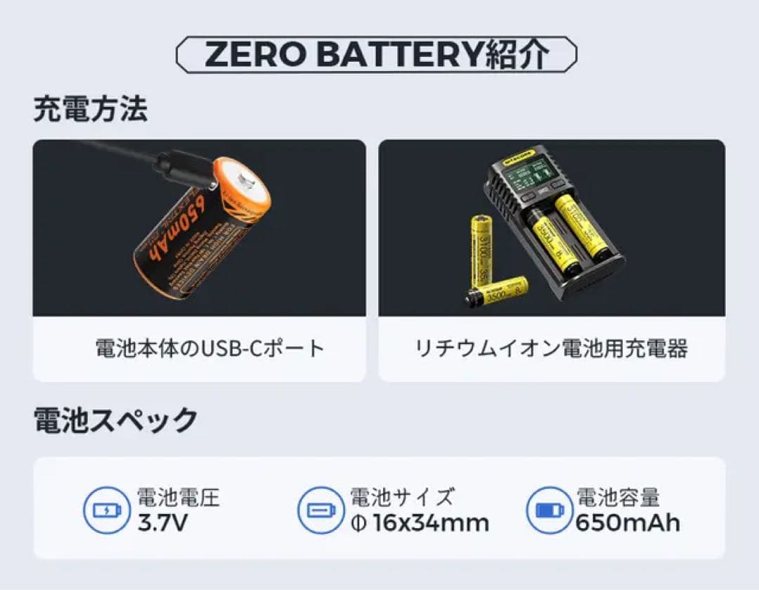 FLEXTAIL ZERO FLASH 1200 懐中電灯