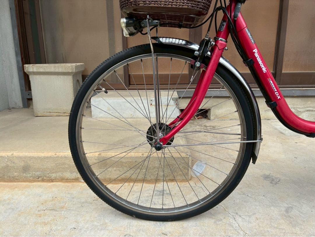 電動自転車　№8417 パナソニック ビビDX 24インチ レッド