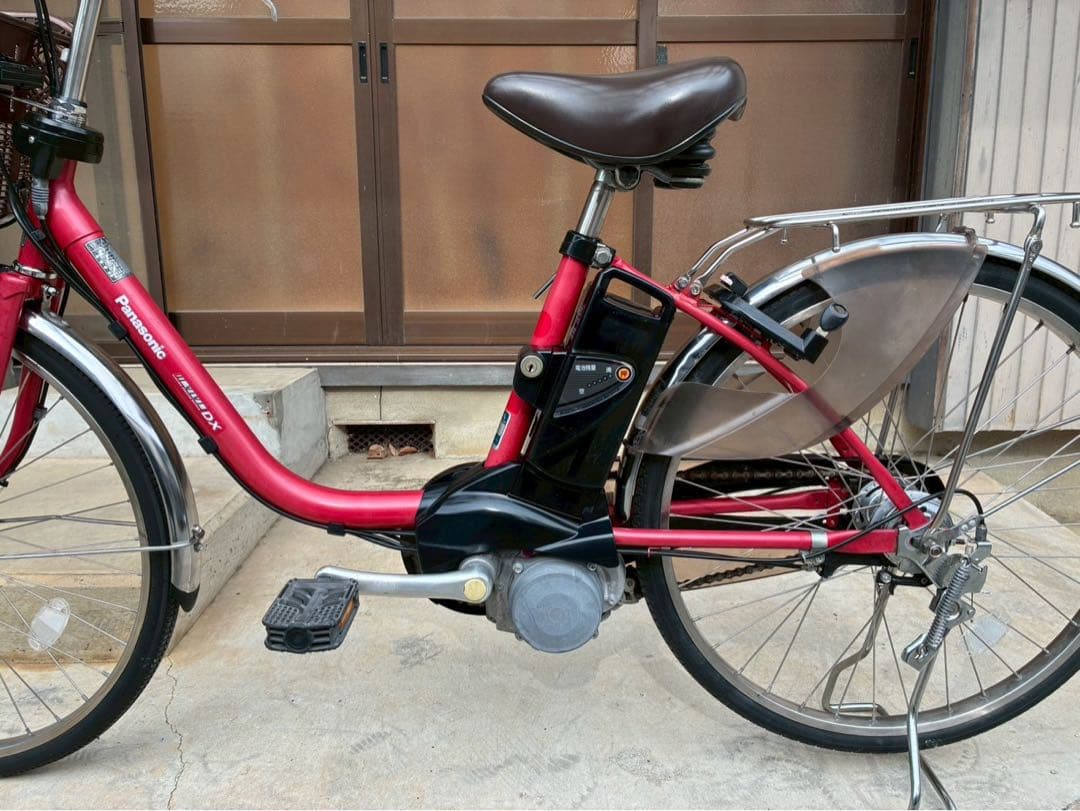 電動自転車　№8417 パナソニック ビビDX 24インチ レッド