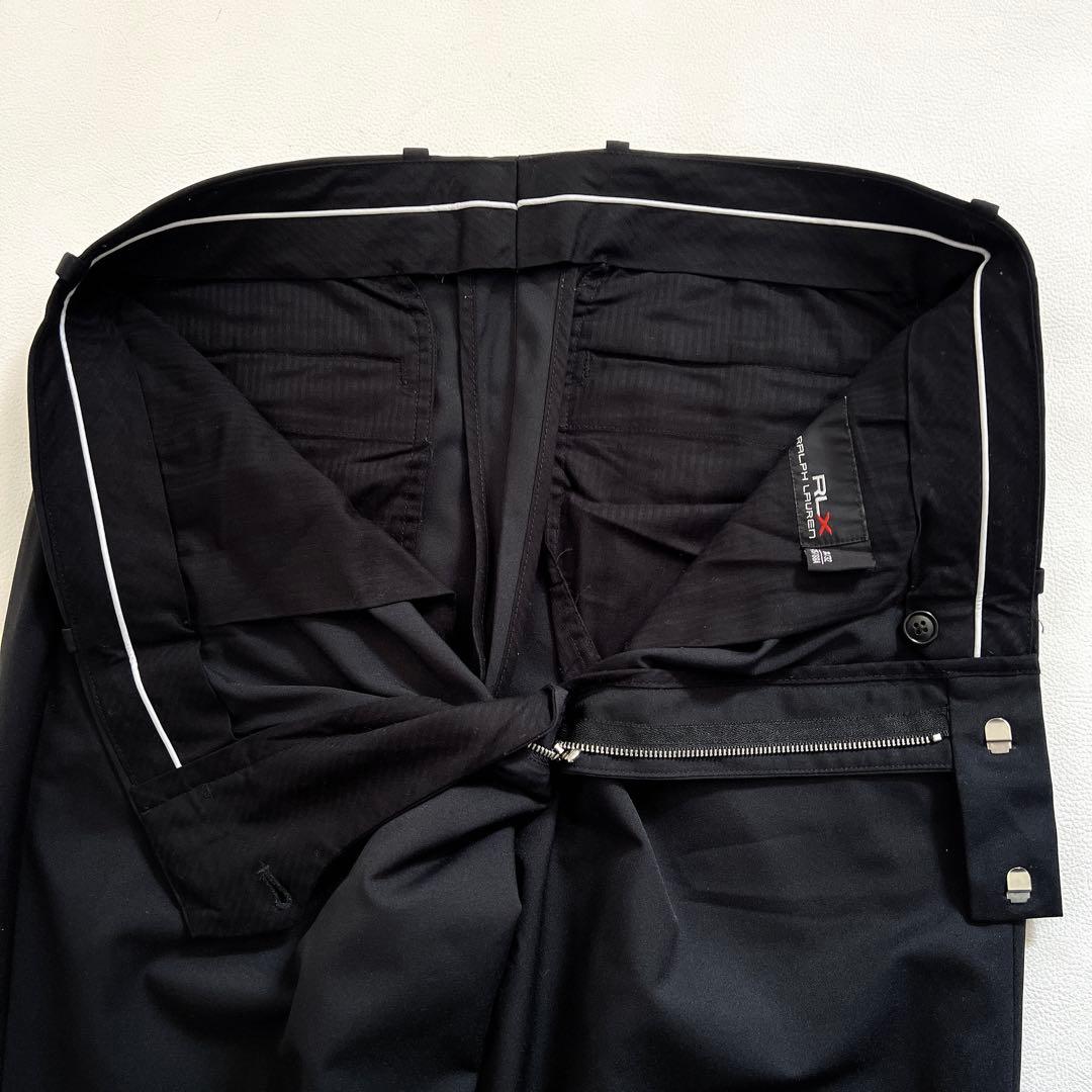 【美品✨メタルロゴ】RLX ラルフローレン ゴルフパンツ XLサイズ ブラック