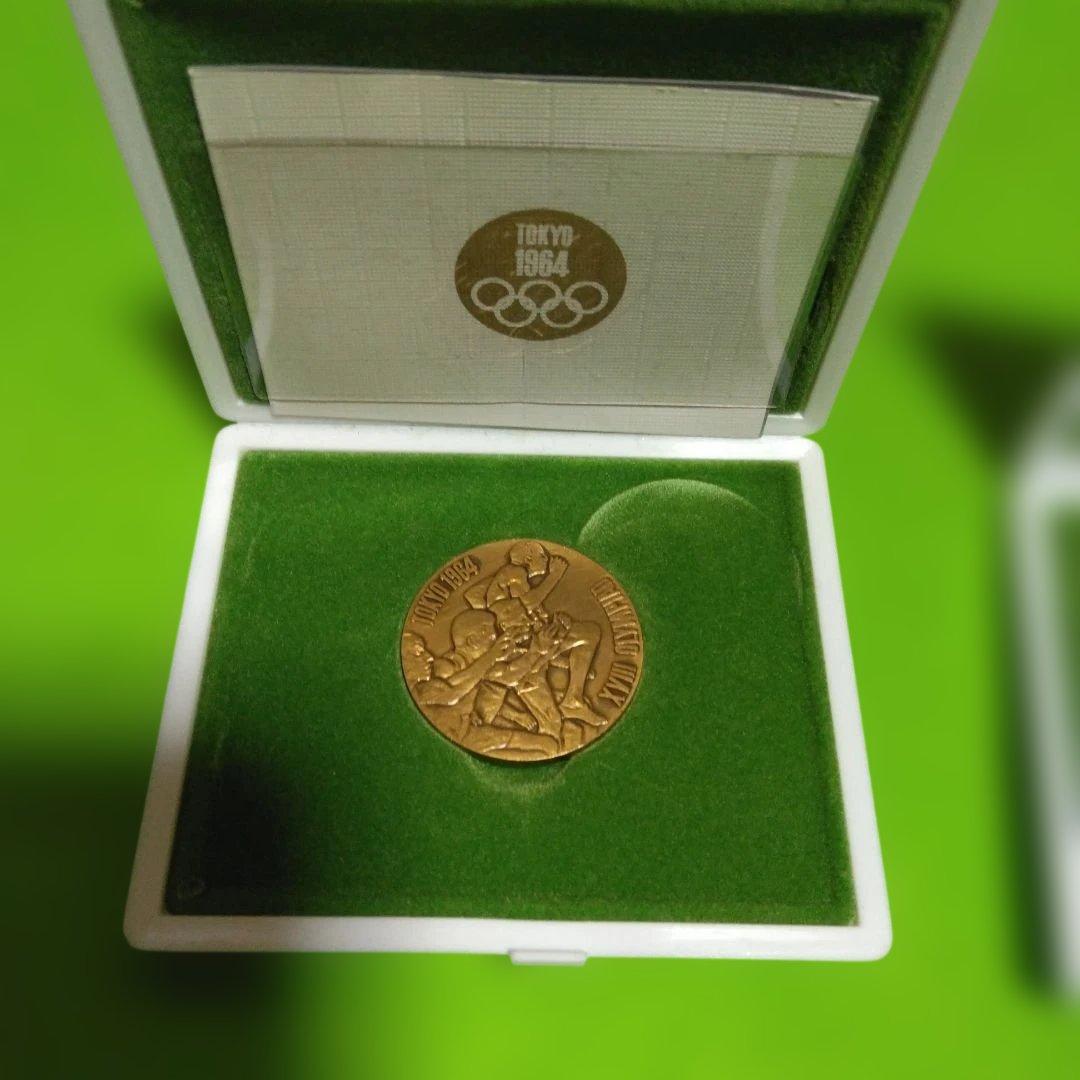 東京オリンピック記念メダル、1964年、銀と銅、中古（要本文必読)