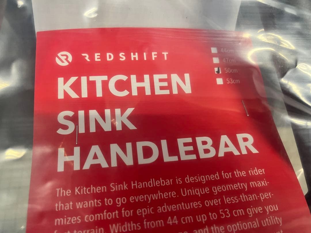 パーツ REDSHIFT KITCHEN SINK HANDLEBAR 50cm+Bag