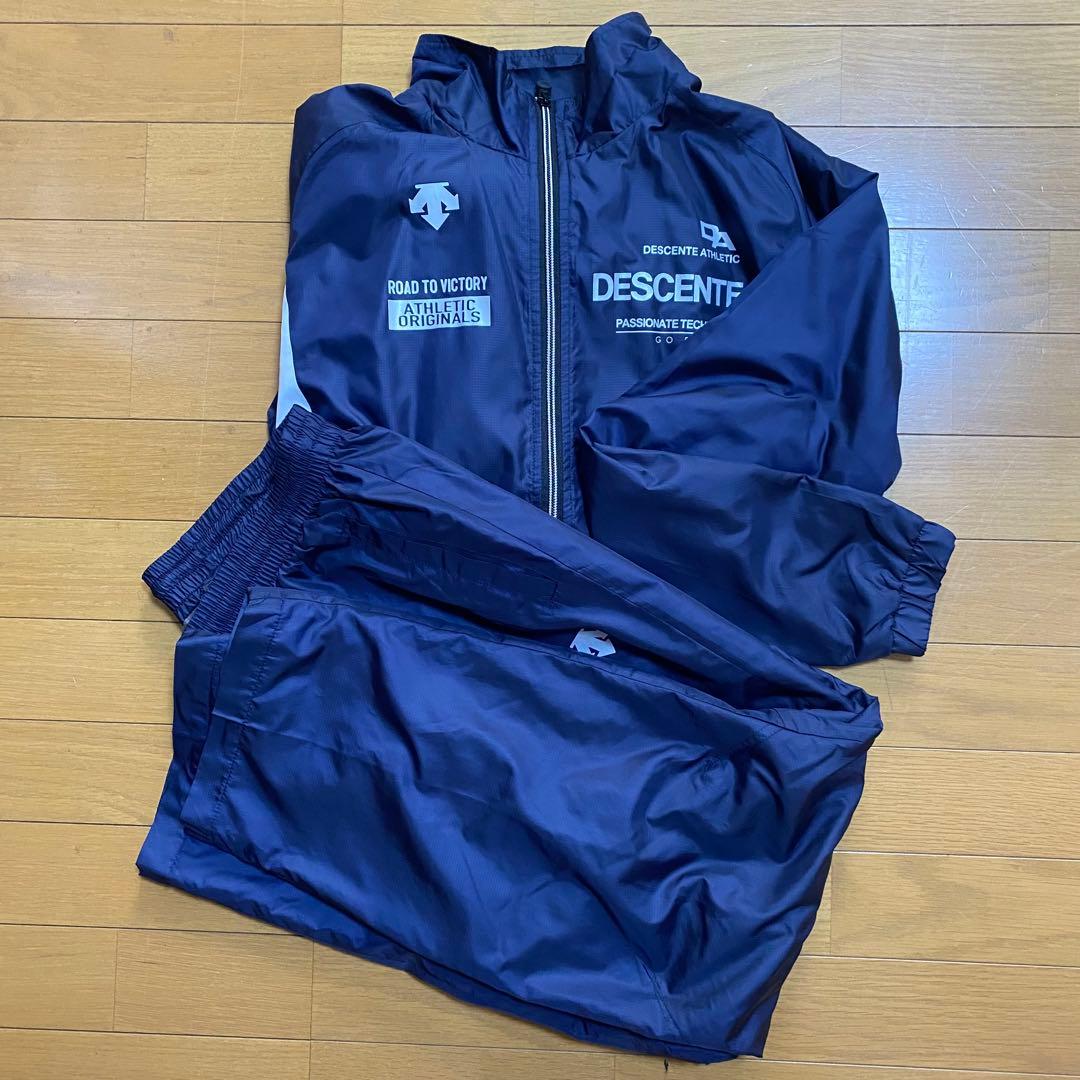 DESCENTE ネイビー ウィンドブレーカー上下セット