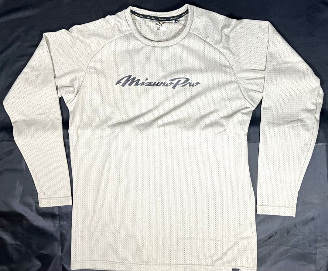 【ミズノプロ】 KUGEKI ロングTシャツ カーキ XO 12JABT76