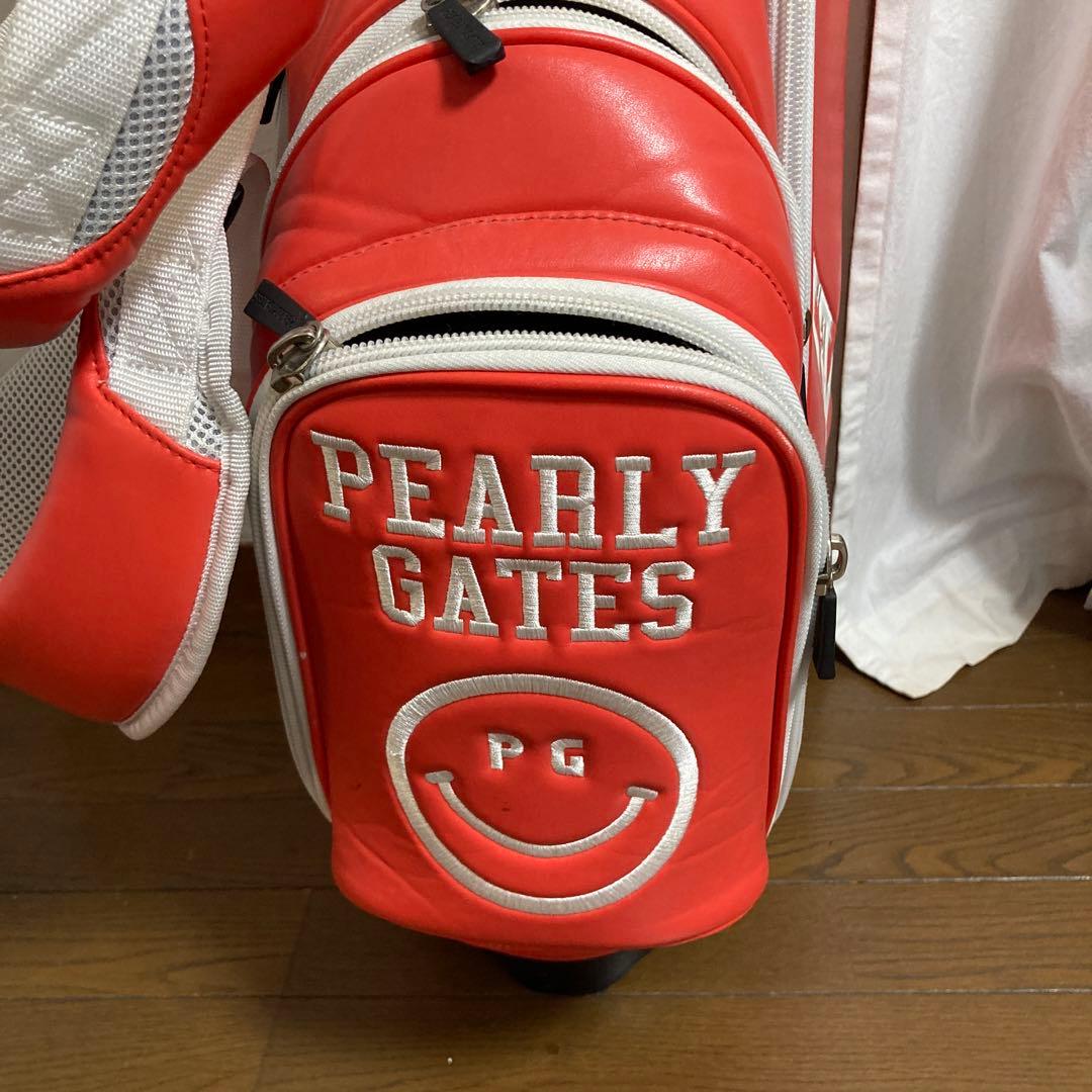 パーリーゲイツ　キャディバッグ　ゴルフ　pearly gates オレンジ　朱色