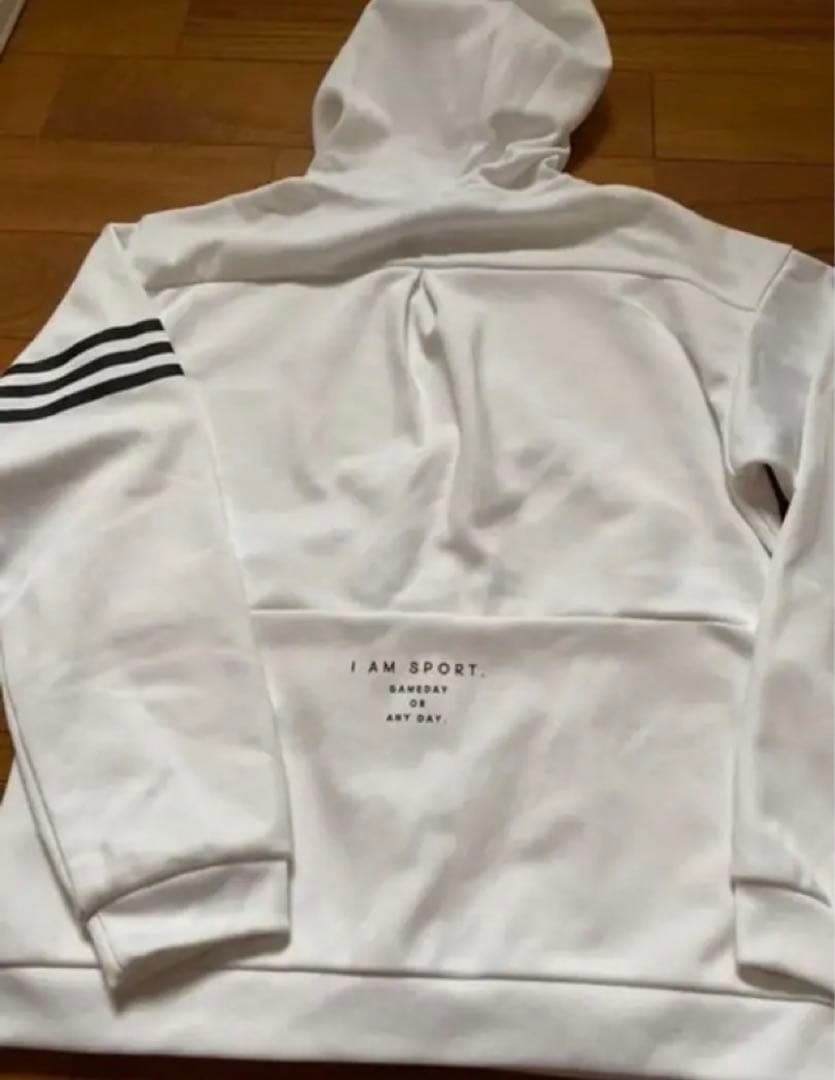＜adidas＞ブライトピケフルジップパーカー&パンツ　Lサイズ