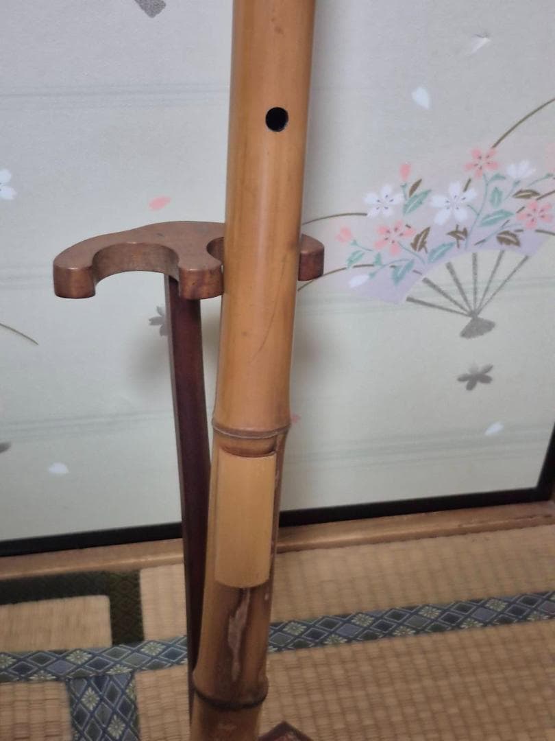 地盛尺八延管　　二尺五寸管（呼称）G調　全長80.0cm 　無銘