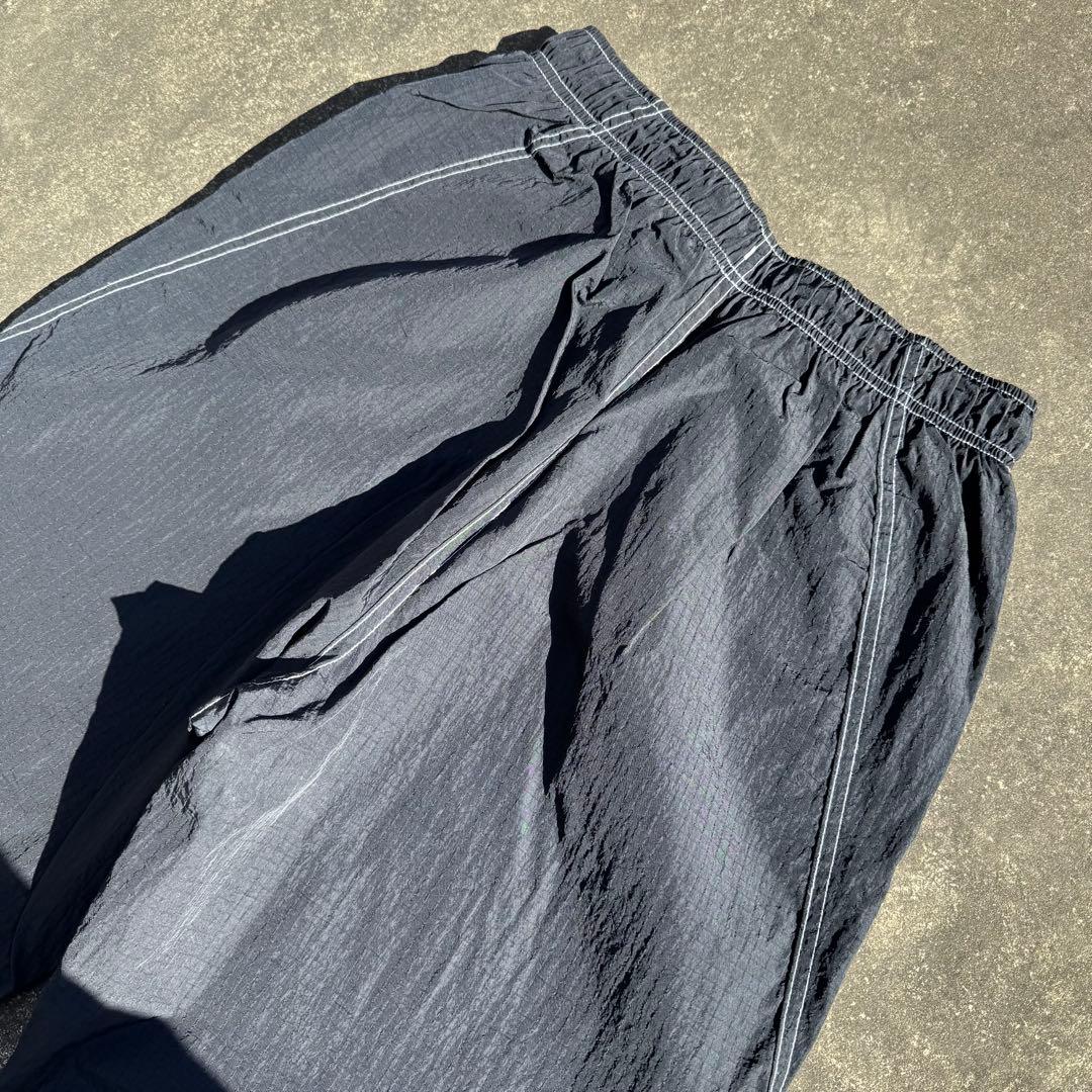 NIKE ナイキ スウッシュ ナイロンパンツ ステッチ トラックパンツ クロ M