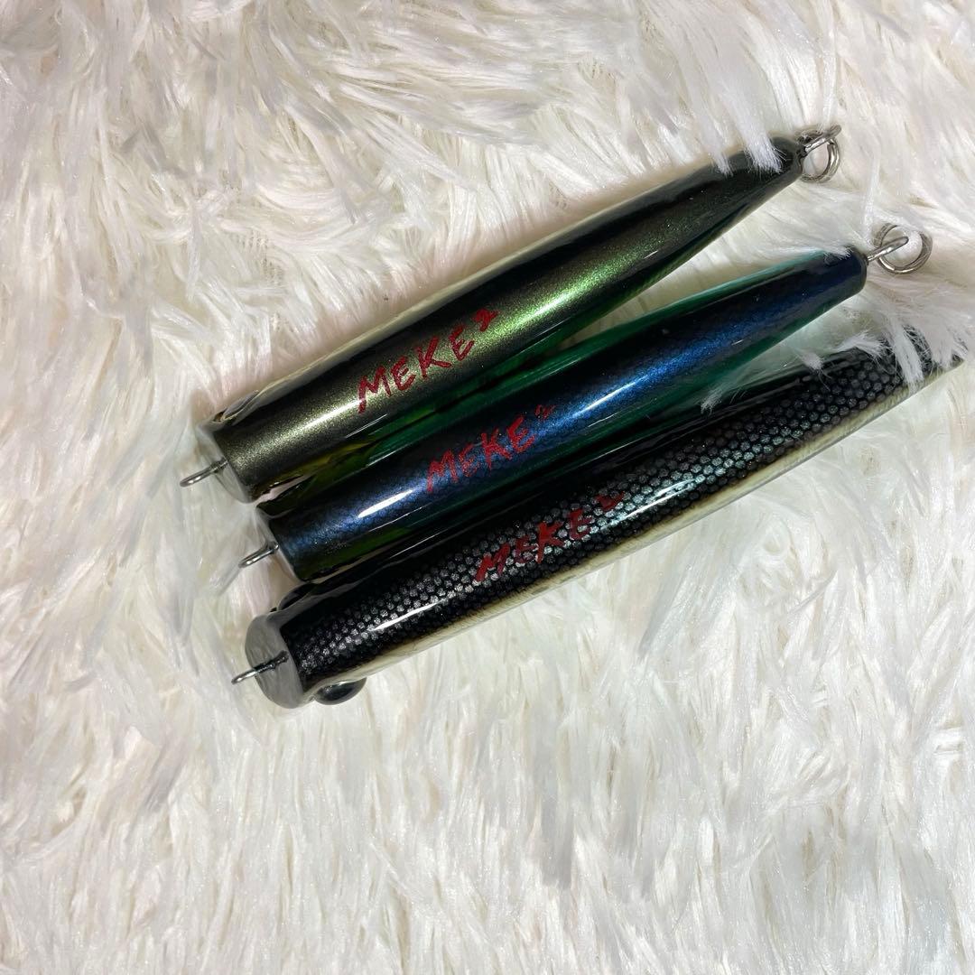 希少　美品　ミラクルワークス　ウッドルアー　セット メケメケ　ハンドメイド　釣り