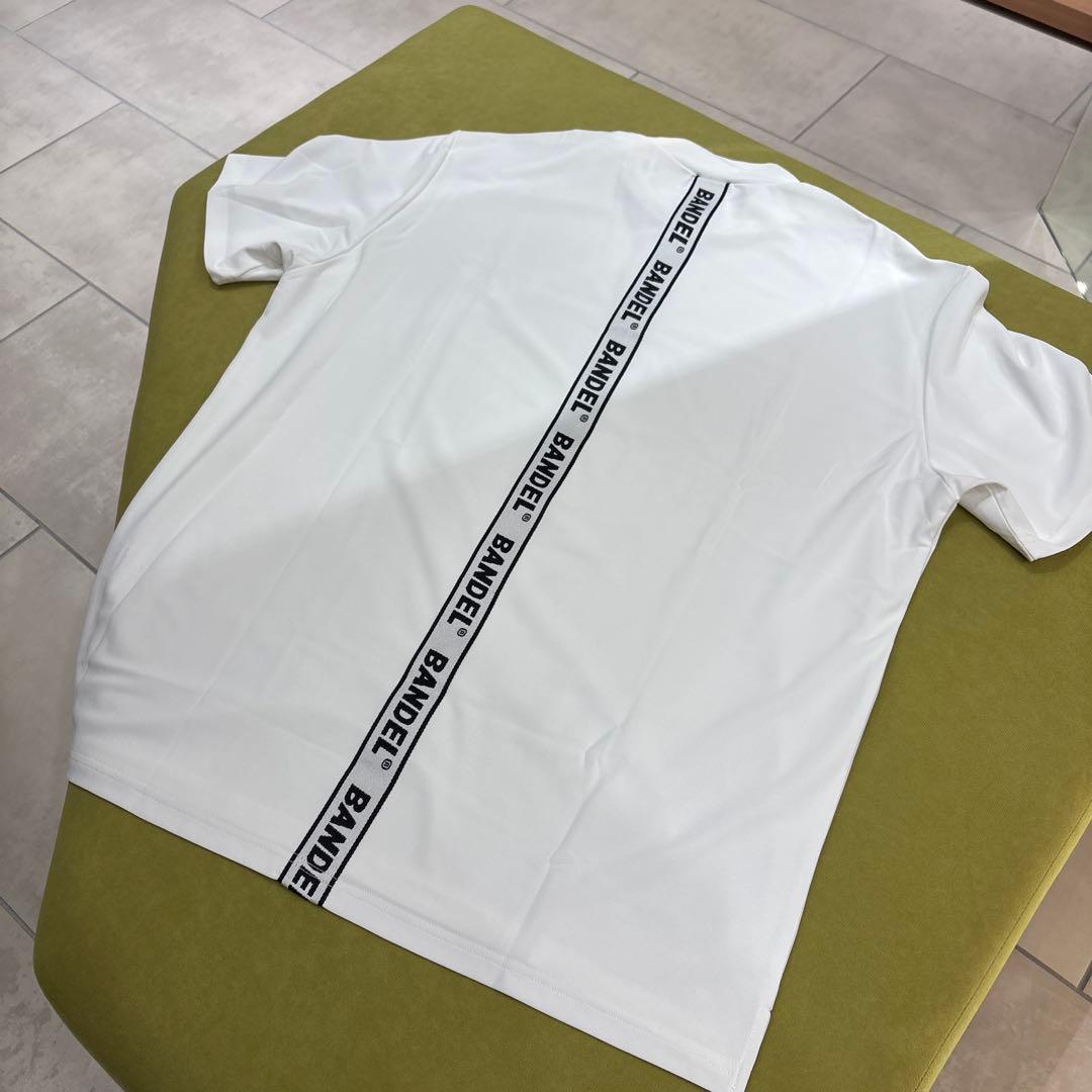Bandel ストレートロゴ モックネックシャツ