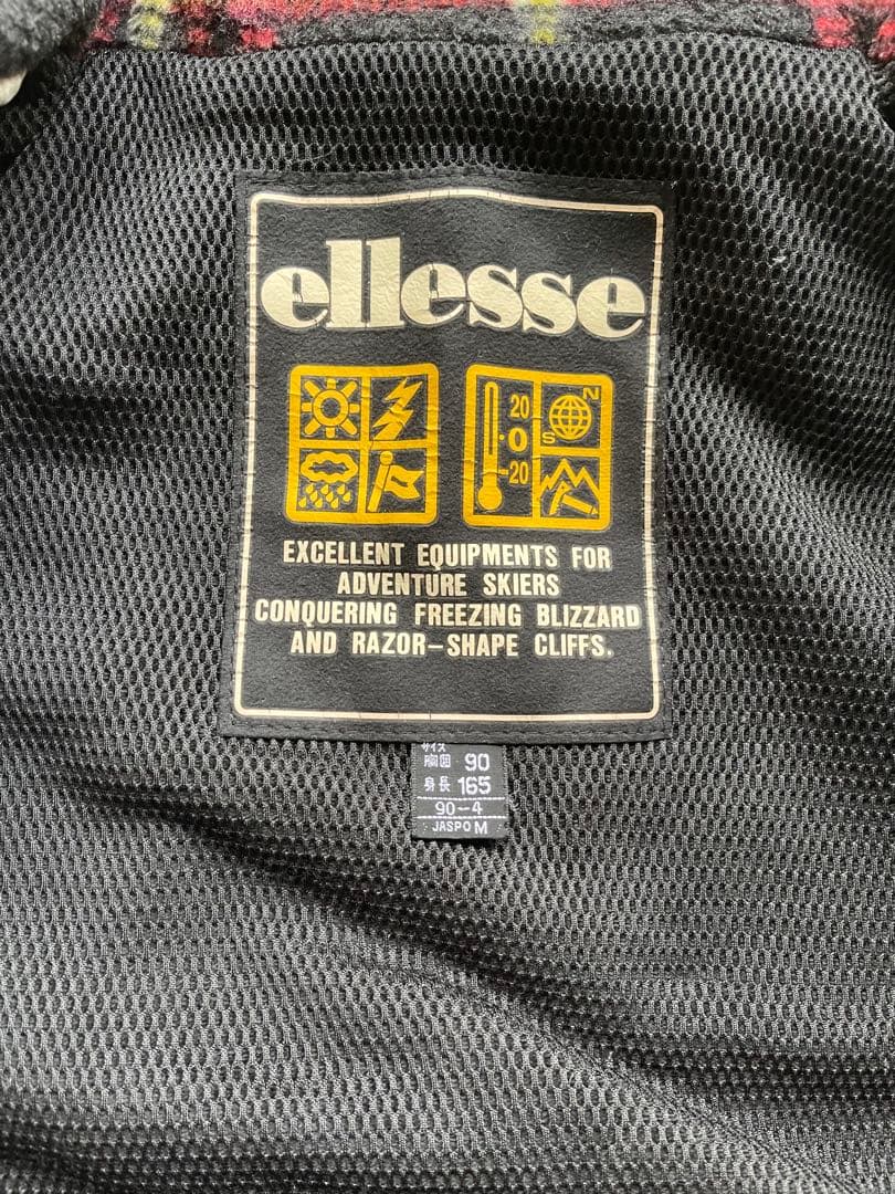 90s ellesse スキーウェア ホワイト/ブラック