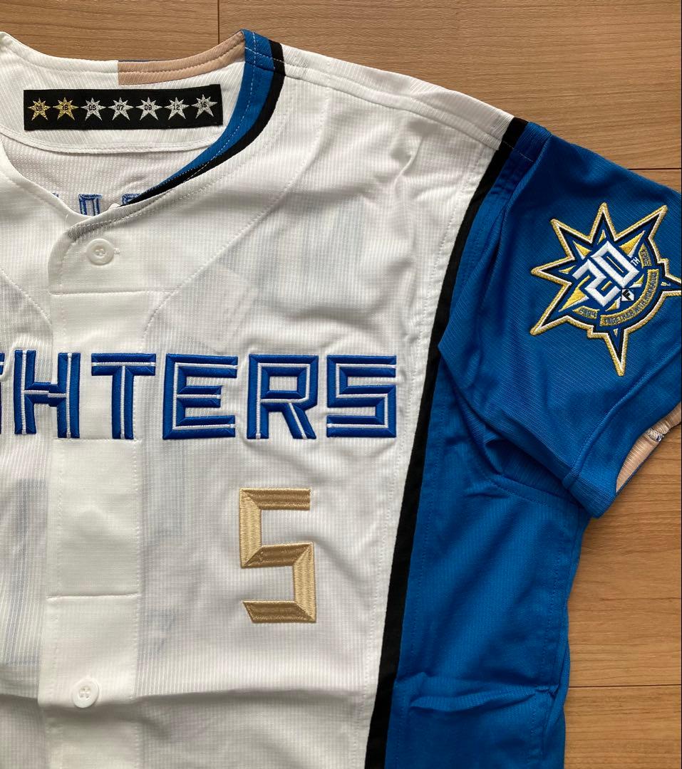 北海道20周年ワッペン付きプロコレクションホームユニフォーム野村選手　L