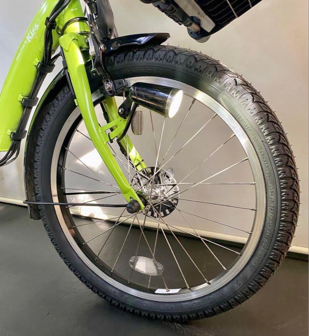 1年保証 送料無料　ヤマハ　パスキッス　20インチ 緑色　電動アシスト自転車
