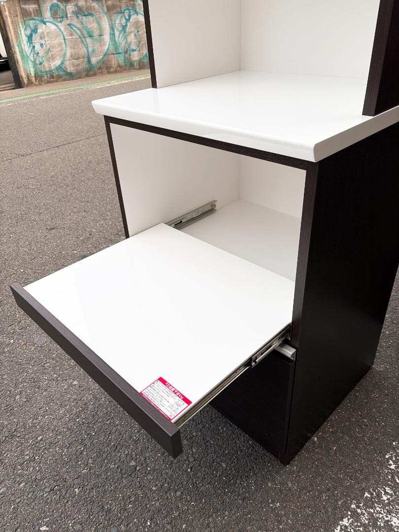 大阪京都限定 極美品 ニトリ レジューム 60 ダークブラウン 食器棚