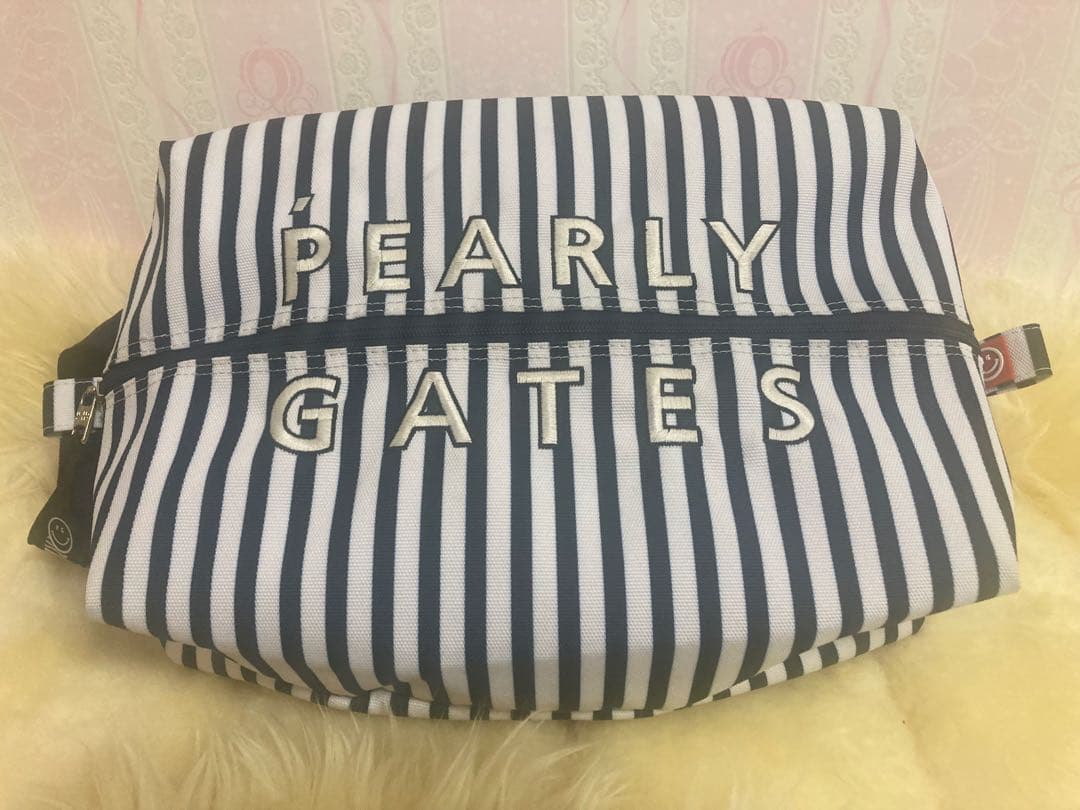 【美品】PEARLY GATES ストライプ ゴルフ シューズケース