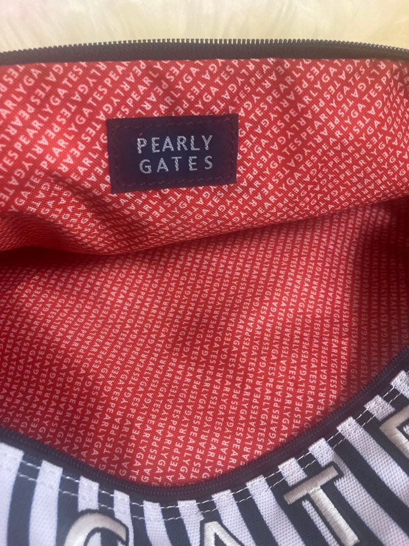 【美品】PEARLY GATES ストライプ ゴルフ シューズケース