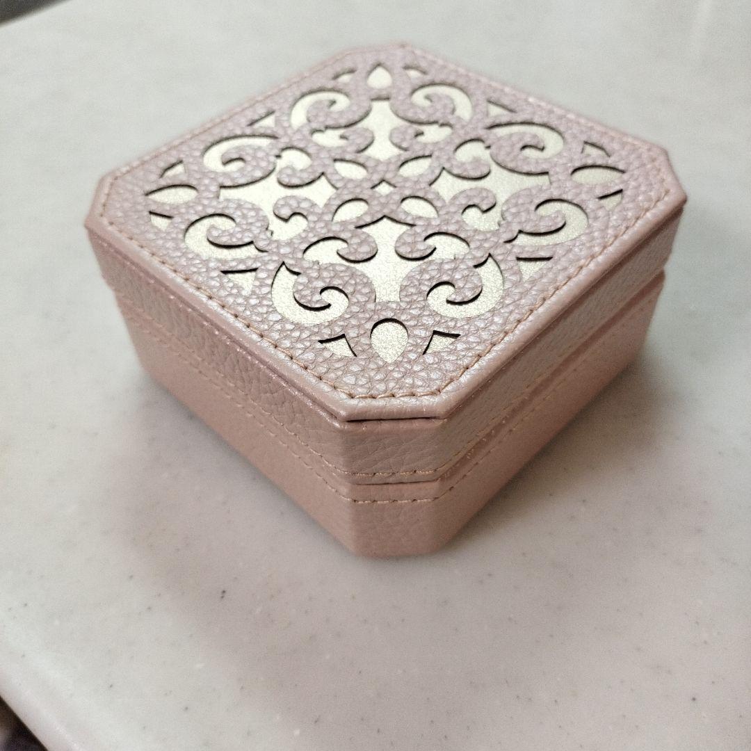 銀座和光 WAKO アクセサリーボックス ピンク×シャンパンゴールド