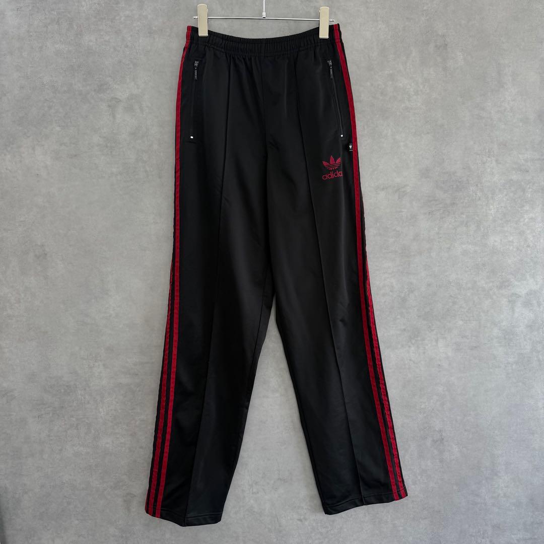 90s old adidas アディダス トラックパンツ ブラック×レッド L