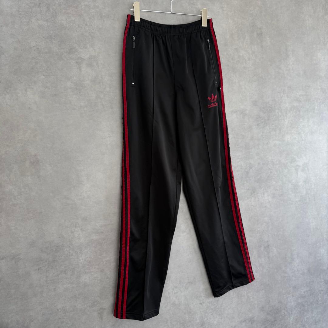 90s old adidas アディダス トラックパンツ ブラック×レッド L