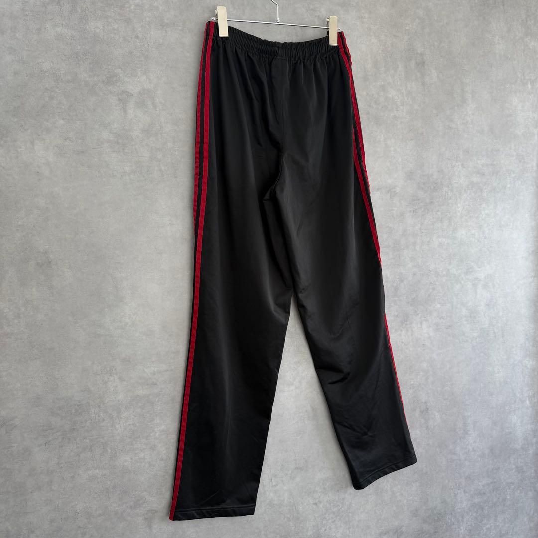 90s old adidas アディダス トラックパンツ ブラック×レッド L