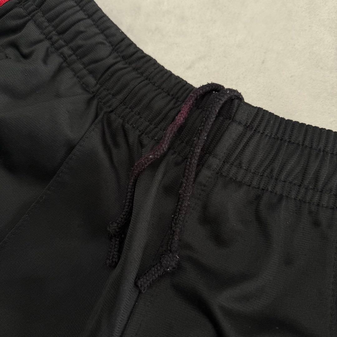 90s old adidas アディダス トラックパンツ ブラック×レッド L