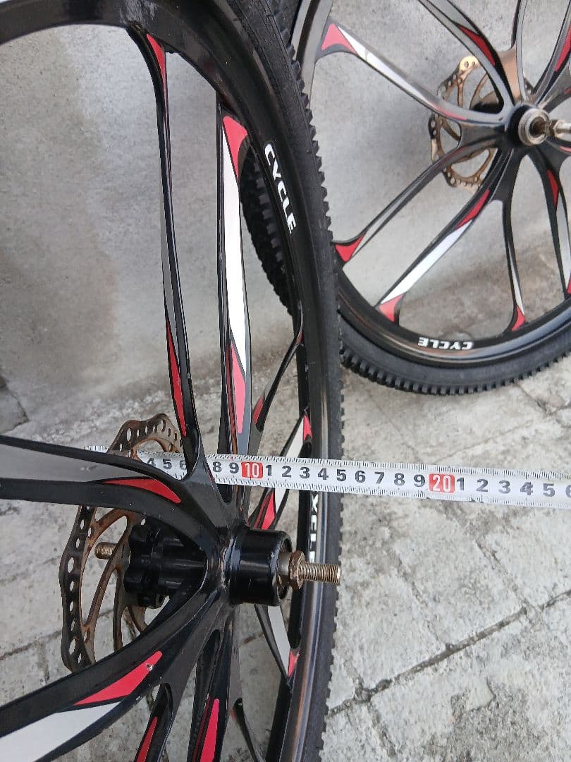 自転車ホイール 26インチ 黒 ダブルリム