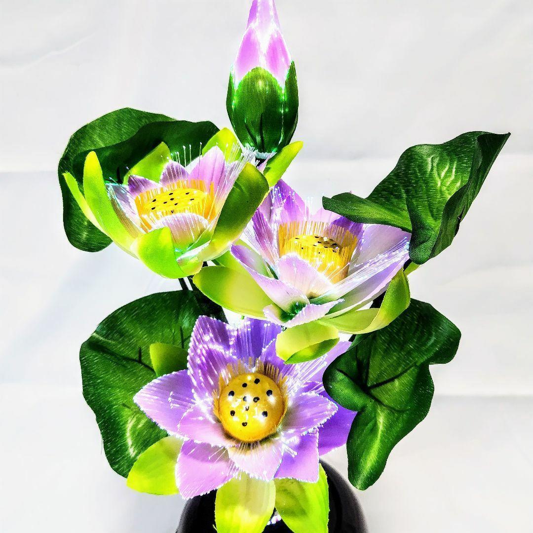おしゃれなお盆　LEDフラワー 彩華　蓮