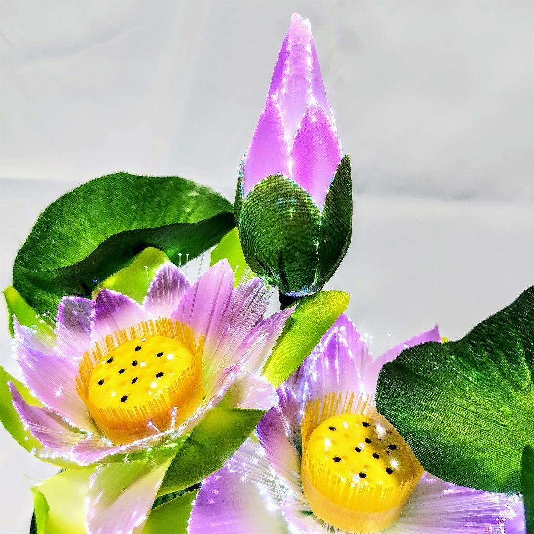 おしゃれなお盆　LEDフラワー 彩華　蓮