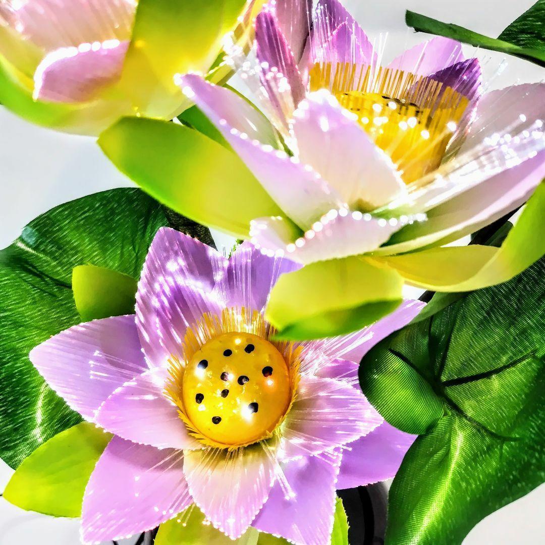 おしゃれなお盆　LEDフラワー 彩華　蓮