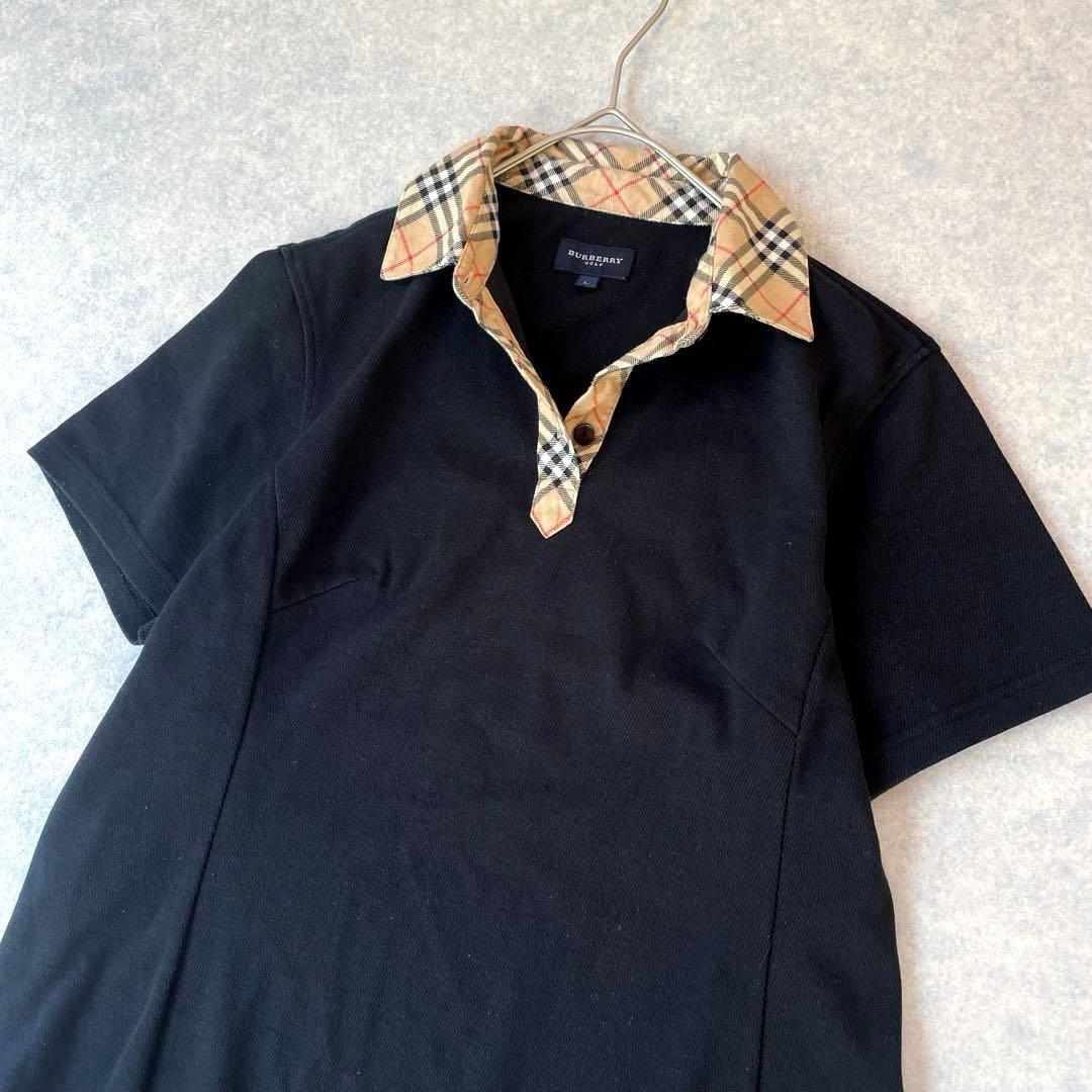 BURBERRY GOLF ワンピース 半袖 ノバチェック ポロシャツワンピ L