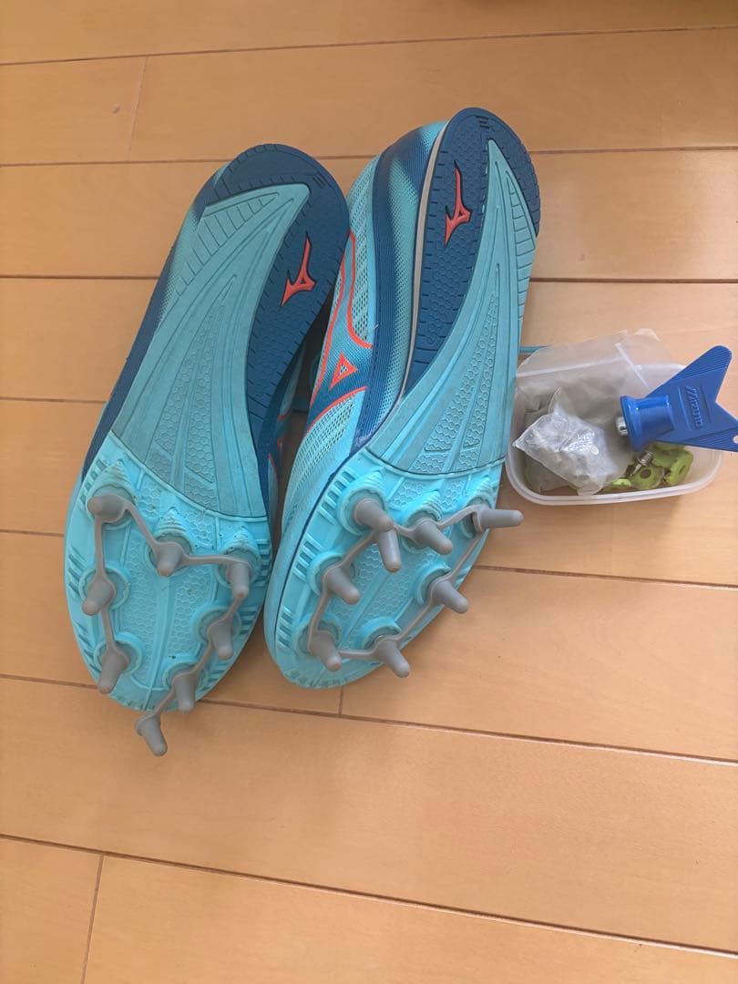 Mizuno ミズノ　スパイク・シューズ 水色　陸上