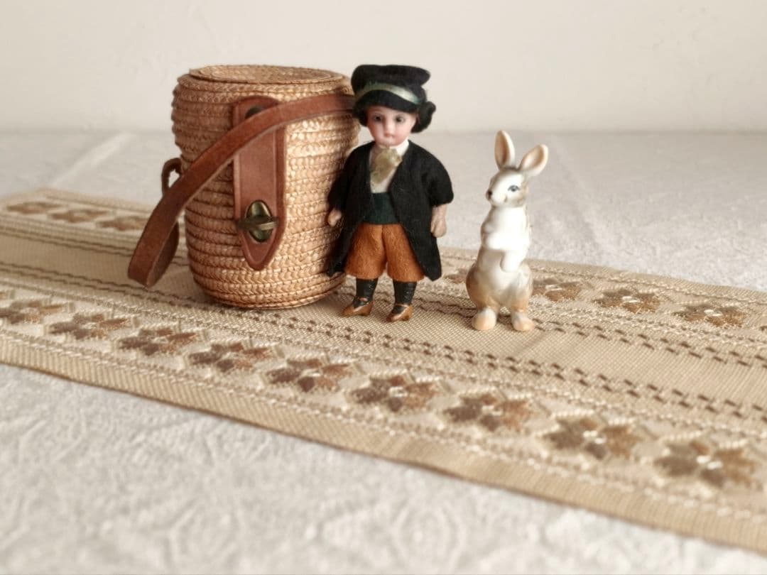 * vintage runner ❀ ベージュ ブラウン お花柄 ランナークロス