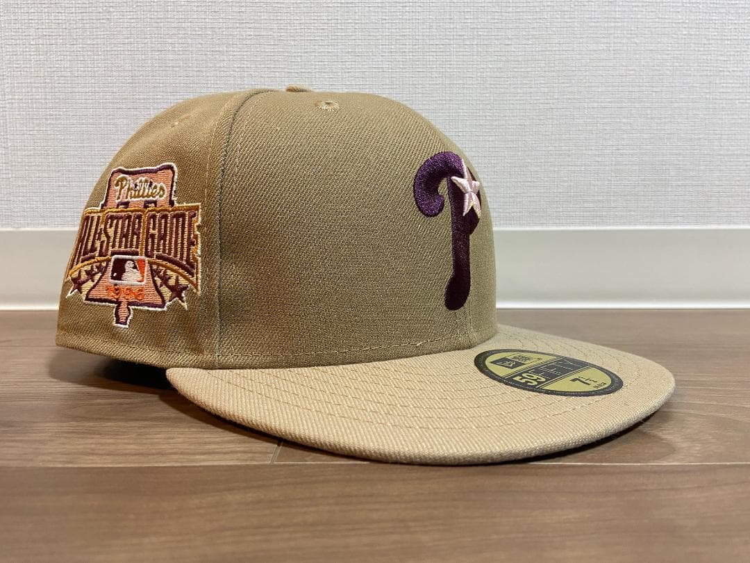 New Era 7 5/8 60.6cm フィラデルフィアフィリーズ ベージュ
