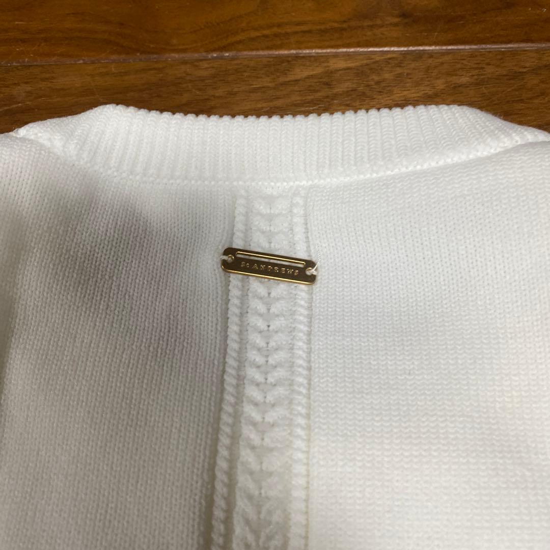 St Andrews ホワイト ケーブルニットセーター M
