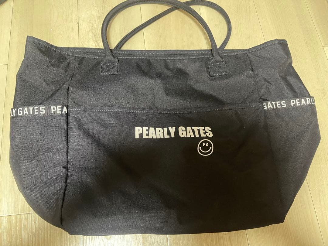 PEARLY GATES 黒 ナイロンバッグ　大容量　みけ