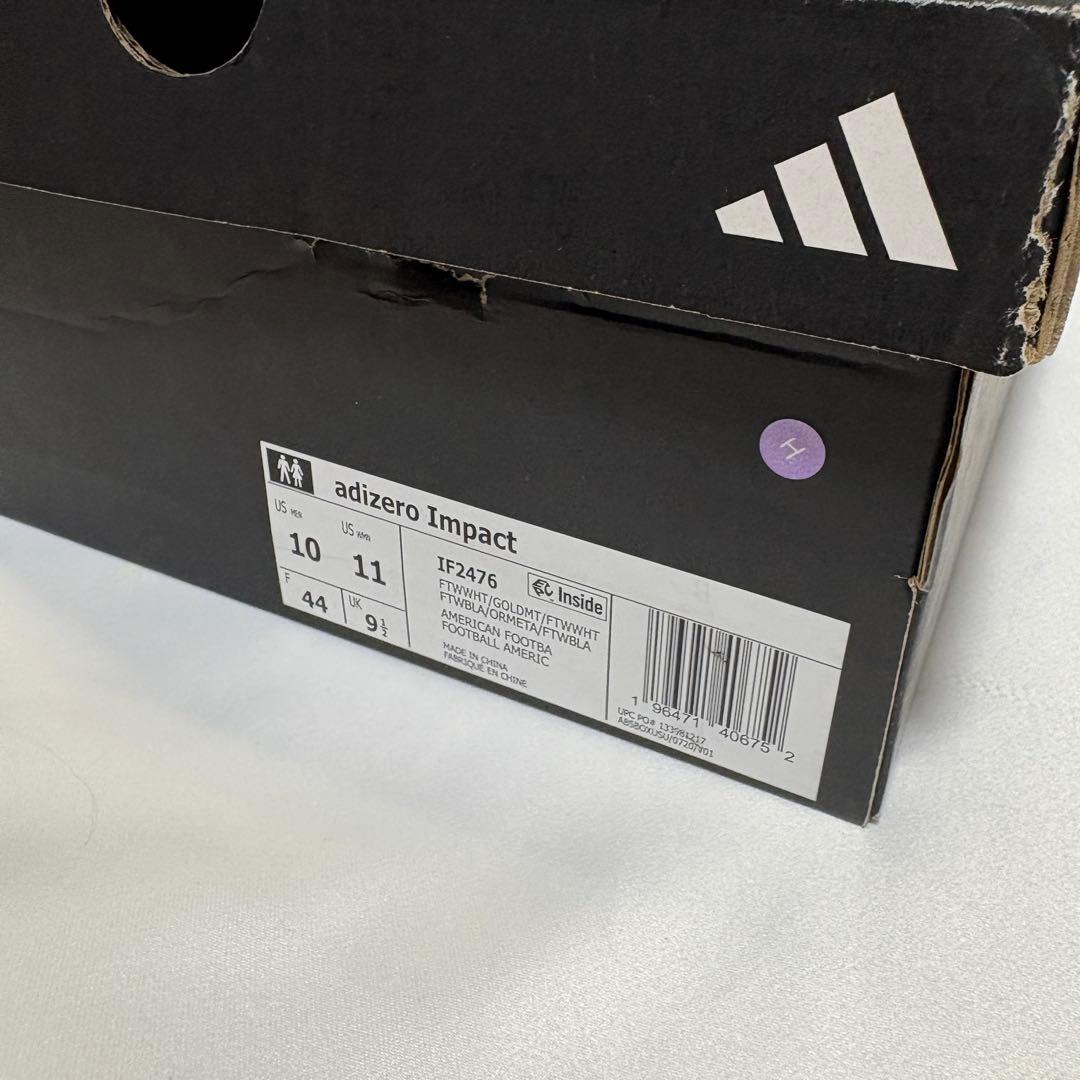 Adizero Impact Cleats　WHT/GLD　28.0㎝　H