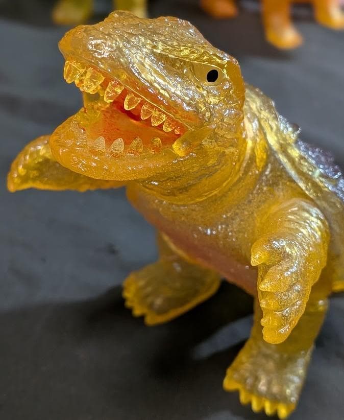 昭和ガメラ＆バルゴン＆ギャオス（マルサン・日東復刻）クリアミドルソフビ３体セット