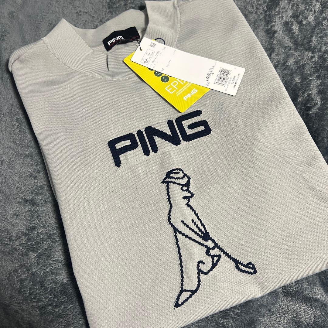 PING ゴルフウェア　グレー　半袖　新品未使用　Lサイズ