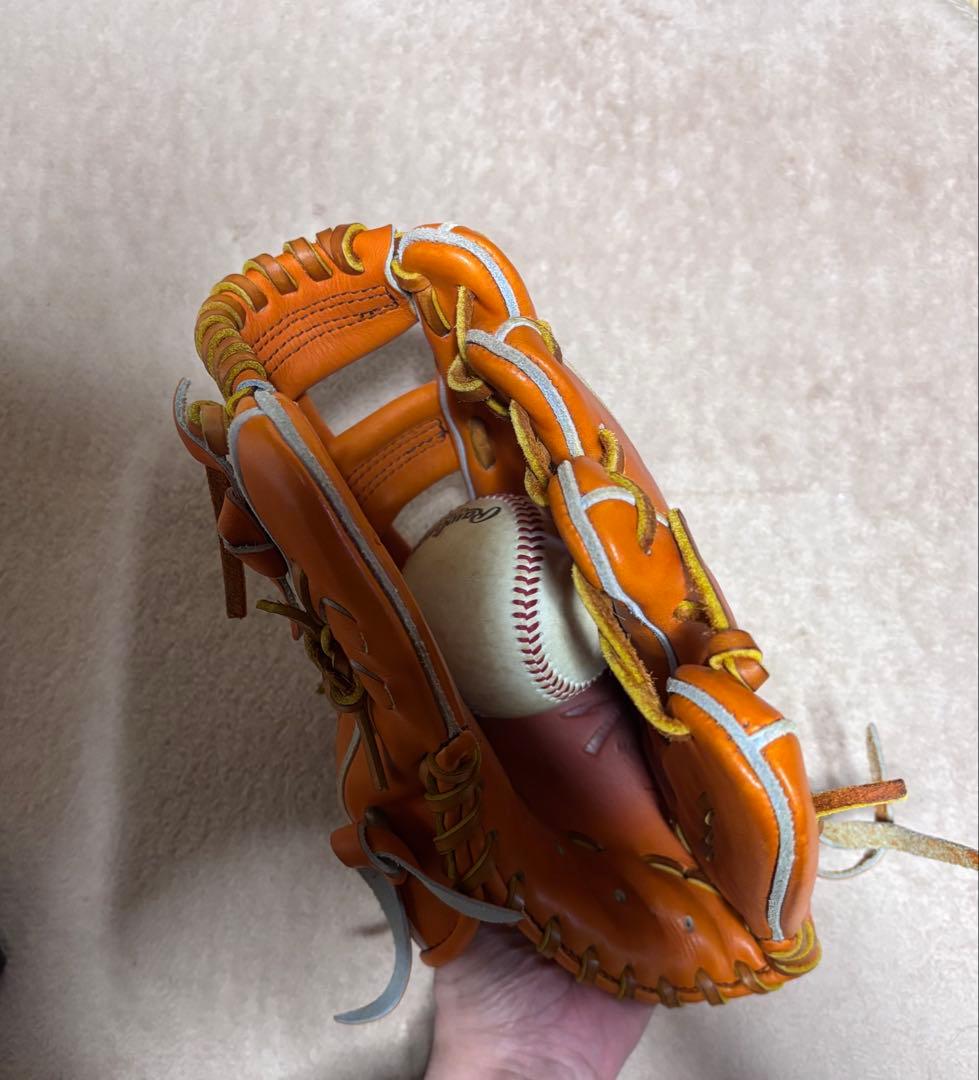 屋外未使用 美品 ミズノプロ 硬式 内野手用 テネイシャスプロエリートレザー